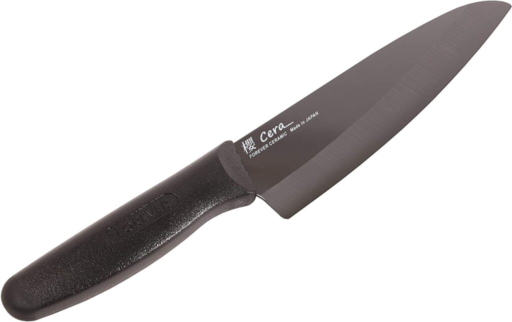 Forever Cera Titan 21 Single Bevel Titanium Kitchen Knife 15cm, with Polymer Handle, for Cutting & Slicing